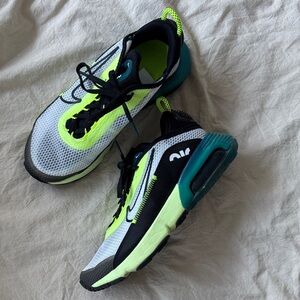 Nike Air Max Sneakers in Neon Green, Teal & Black